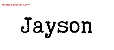 Typewriter Name Tattoo Designs Jayson Free Printout