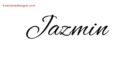 Cursive Name Tattoo Designs Jazmin Download Free