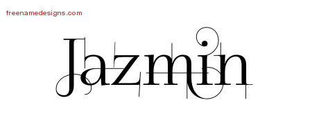 Decorated Name Tattoo Designs Jazmin Free