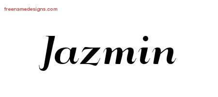 Art Deco Name Tattoo Designs Jazmin Printable