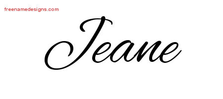 Cursive Name Tattoo Designs Jeane Download Free