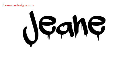 Graffiti Name Tattoo Designs Jeane Free Lettering