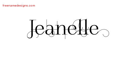 Decorated Name Tattoo Designs Jeanelle Free
