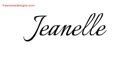 Calligraphic Name Tattoo Designs Jeanelle Download Free