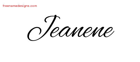 Cursive Name Tattoo Designs Jeanene Download Free