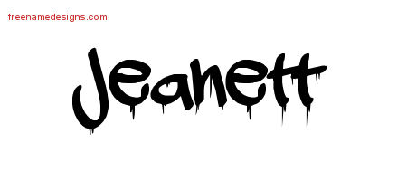 Graffiti Name Tattoo Designs Jeanett Free Lettering