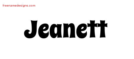 Groovy Name Tattoo Designs Jeanett Free Lettering