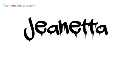 Graffiti Name Tattoo Designs Jeanetta Free Lettering