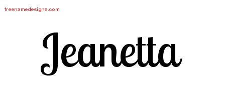 Handwritten Name Tattoo Designs Jeanetta Free Download