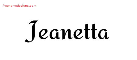 Calligraphic Stylish Name Tattoo Designs Jeanetta Download Free