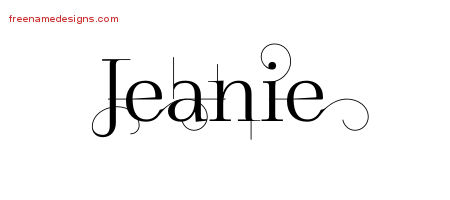 Decorated Name Tattoo Designs Jeanie Free