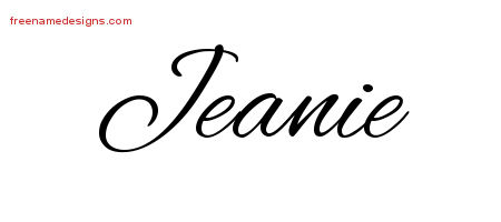Cursive Name Tattoo Designs Jeanie Download Free