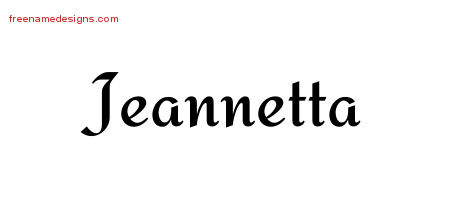 Calligraphic Stylish Name Tattoo Designs Jeannetta Download Free