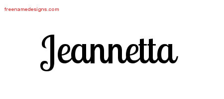 Handwritten Name Tattoo Designs Jeannetta Free Download