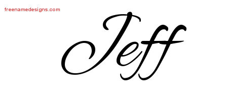 Cursive Name Tattoo Designs Jeff Free Graphic
