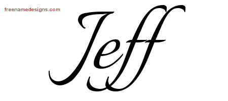 Calligraphic Name Tattoo Designs Jeff Free Graphic