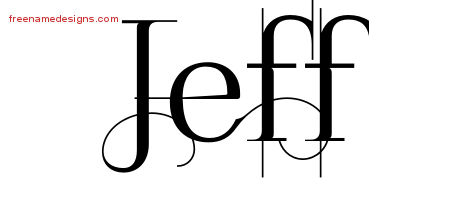 Decorated Name Tattoo Designs Jeff Free Lettering