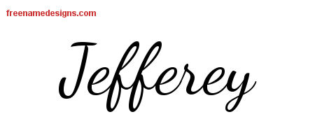 Lively Script Name Tattoo Designs Jefferey Free Download