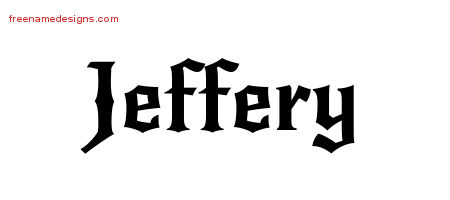 Gothic Name Tattoo Designs Jeffery Download Free
