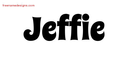 Groovy Name Tattoo Designs Jeffie Free Lettering