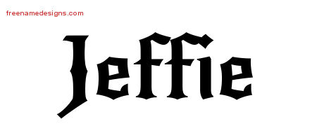 Gothic Name Tattoo Designs Jeffie Free Graphic