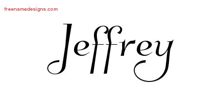 Elegant Name Tattoo Designs Jeffrey Free Graphic