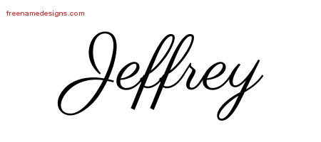 Classic Name Tattoo Designs Jeffrey Graphic Download