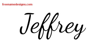 Lively Script Name Tattoo Designs Jeffrey Free Printout