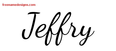 Lively Script Name Tattoo Designs Jeffry Free Download