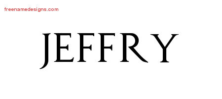 Regal Victorian Name Tattoo Designs Jeffry Printable