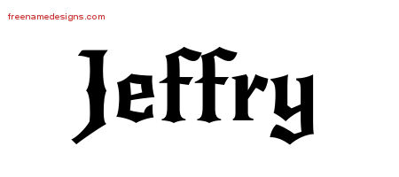 Gothic Name Tattoo Designs Jeffry Download Free