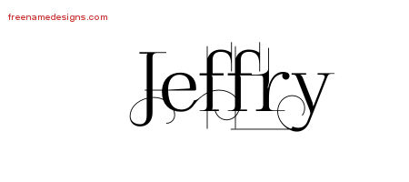 Decorated Name Tattoo Designs Jeffry Free Lettering