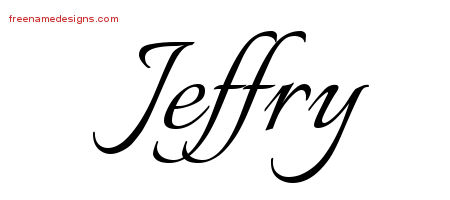 Calligraphic Name Tattoo Designs Jeffry Free Graphic