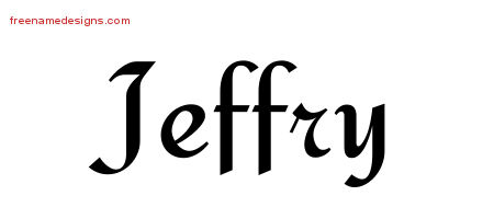 Calligraphic Stylish Name Tattoo Designs Jeffry Free Graphic