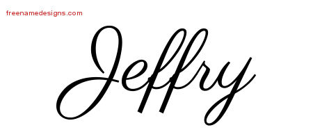 Classic Name Tattoo Designs Jeffry Printable