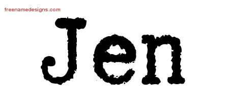 Typewriter Name Tattoo Designs Jen Free Download