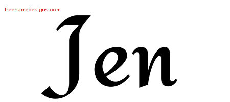 Calligraphic Stylish Name Tattoo Designs Jen Download Free