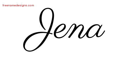 Classic Name Tattoo Designs Jena Graphic Download