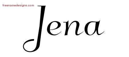Elegant Name Tattoo Designs Jena Free Graphic