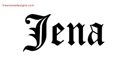 Blackletter Name Tattoo Designs Jena Graphic Download