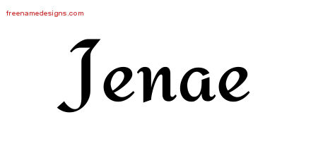 Calligraphic Stylish Name Tattoo Designs Jenae Download Free
