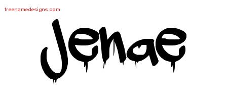 Graffiti Name Tattoo Designs Jenae Free Lettering