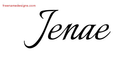 Calligraphic Name Tattoo Designs Jenae Download Free