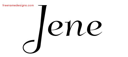 Elegant Name Tattoo Designs Jene Free Graphic