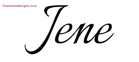 Calligraphic Name Tattoo Designs Jene Download Free