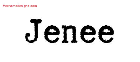 Typewriter Name Tattoo Designs Jenee Free Download