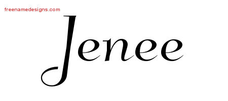 Elegant Name Tattoo Designs Jenee Free Graphic