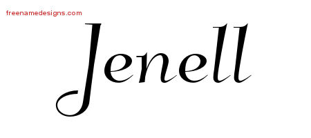 Elegant Name Tattoo Designs Jenell Free Graphic