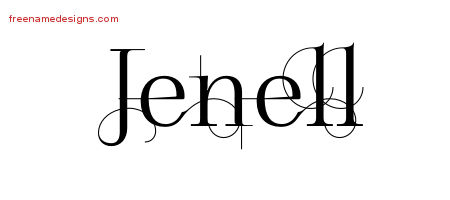 Decorated Name Tattoo Designs Jenell Free