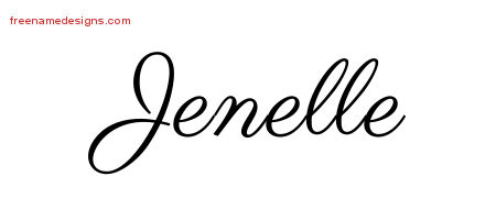 Classic Name Tattoo Designs Jenelle Graphic Download